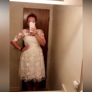 Elegant White Lace Dress